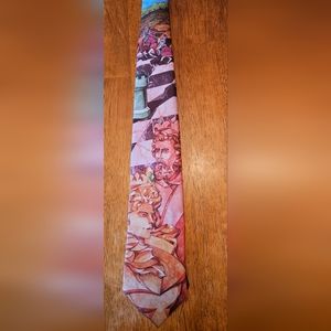 Vintage 1991 Ralph Marlin Chess graphic neck tie
